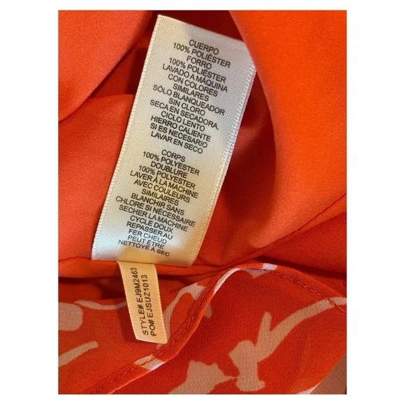 Eliza J Orange Asymmetrical Pleated Sundress - Picture 7 of 7